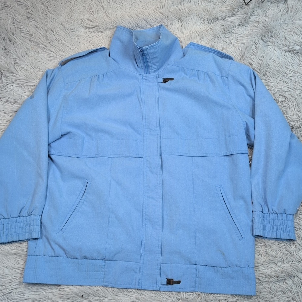 Vintage Boundary Waters Jacket Womens M Blue Lightweight Coat Pockets Zip‎ Up